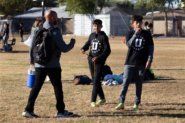 Students playing soccer during the 7th Annual Soccer Classic, Thursday, December 8, 2022.